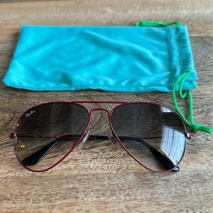 Ray Ban Large Red Avaitors 3025